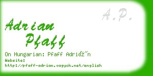 adrian pfaff business card